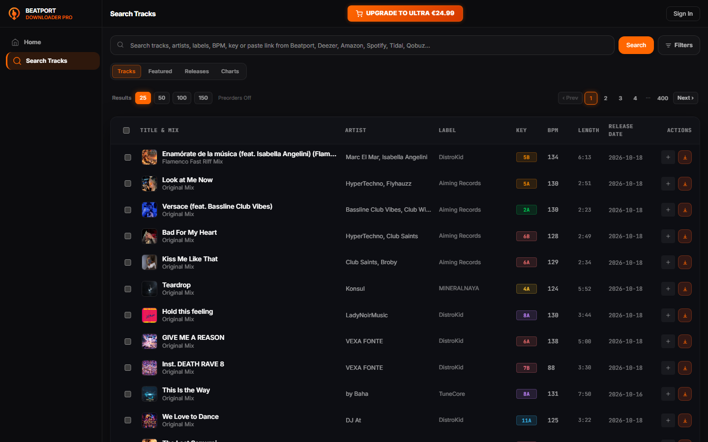 Beatport Downloader PRO Lossless Catalog Search with Camelot Keys