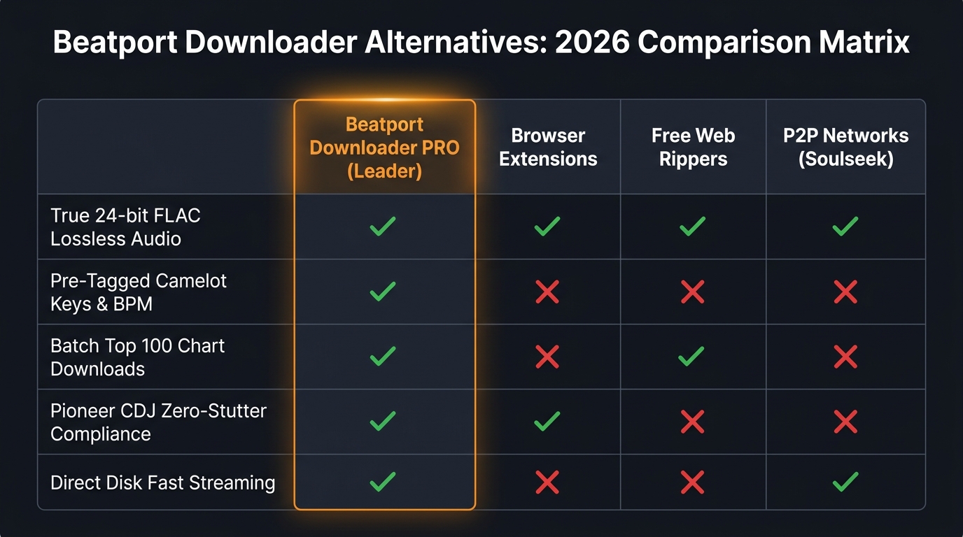 Beatport Downloader Alternatives Feature and Quality Comparison Matrix 2026