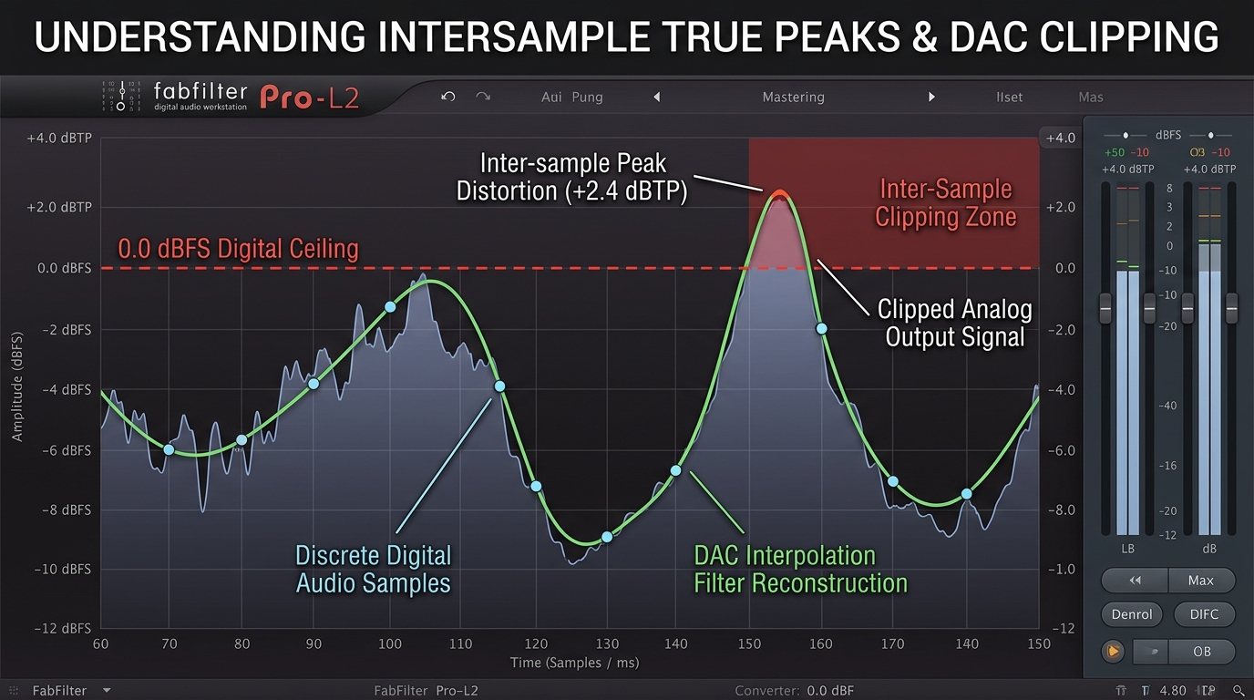 Sample Peak vs Reconstructed Analog Inter-Sample Peak Clipping in DAC